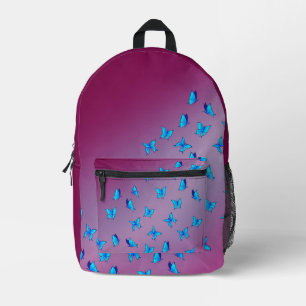 Enchanted Butterflies in the moonlight  Printed Backpack
