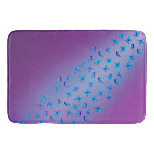 Enchanted Butterflies Purple Light Bath Mat
