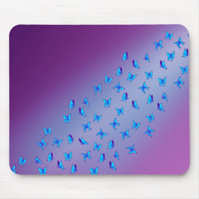 Enchanted Butterflies purple Mouse Mat (Front)