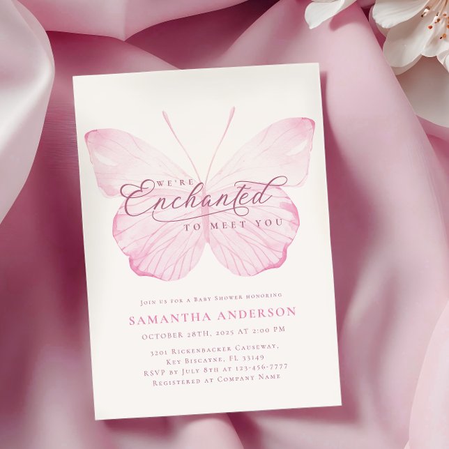 Enchanted Butterfly Baby Shower Invitation (Creator Uploaded)