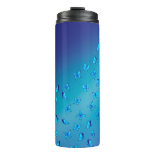 Enchanted Butterfly Double Blue  Thermal Tumbler