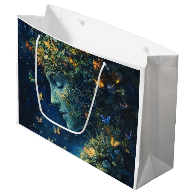 Enchanted Butterfly Forest Goddess (1) Large Gift Bag (Front Angled)