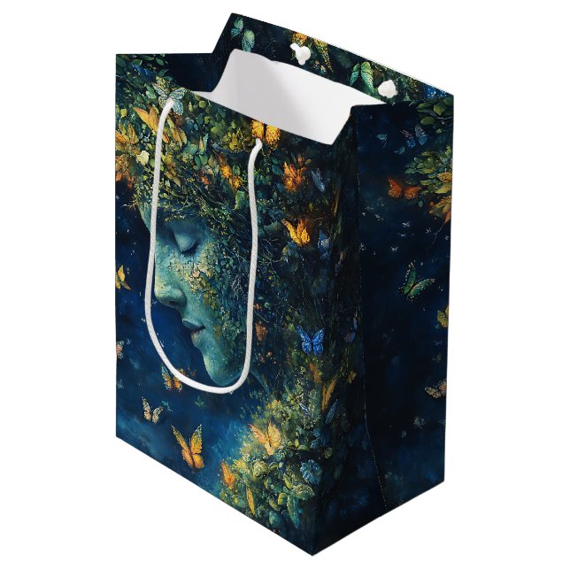 Enchanted Butterfly Forest Goddess (1) Medium Gift Bag (Front Angled)