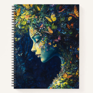 Enchanted Butterfly Forest Goddess (2) Notebook