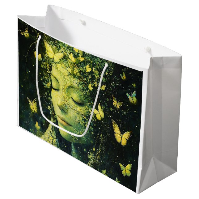 Enchanted Butterfly Forest Goddess (3) Large Gift Bag (Front Angled)