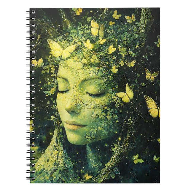 Enchanted Butterfly Forest Goddess (4) Notebook (Front)