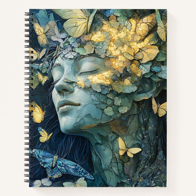 Enchanted Butterfly Forest Goddess (4) Notebook (Front)