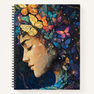 Enchanted Butterfly Forest Goddess (5) Notebook