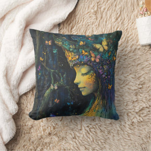 Enchanted Butterfly Forest Goddess (6) Cushion