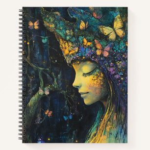 Enchanted Butterfly Forest Goddess (6) Notebook