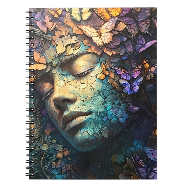 Enchanted Butterfly Forest Goddess (7) Notebook (Front)