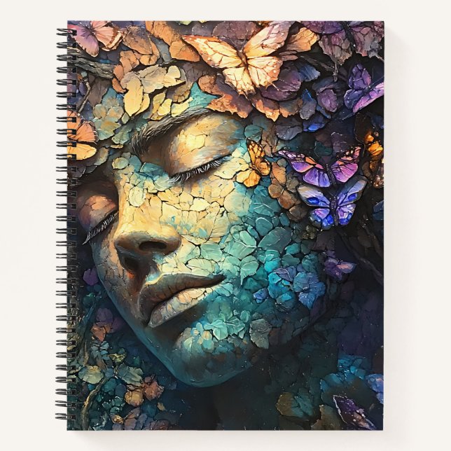 Enchanted Butterfly Forest Goddess (7) Notebook (Front)