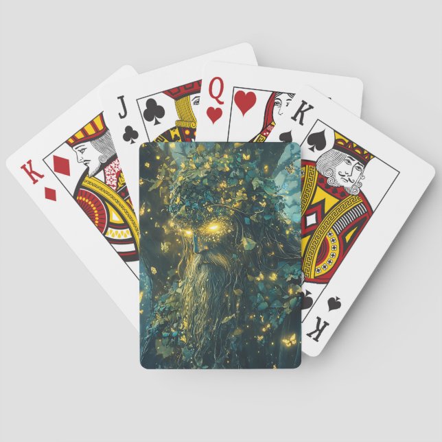 Enchanted Butterfly Forest Goddess (8) Playing Cards (Back)