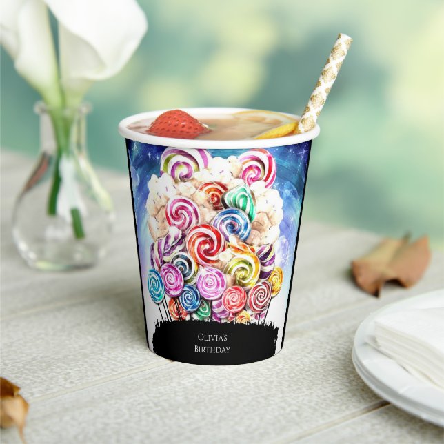 Enchanted Candyland Birthday Fun Paper Cups (Insitu)