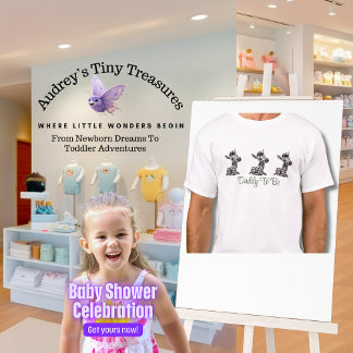 Enchanted Cartoon Zebra Baby Shower  T-Shirt