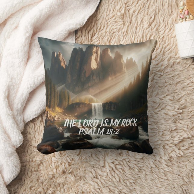 Enchanted Cascade THE LORD IS MY ROCK Cushion (Blanket)