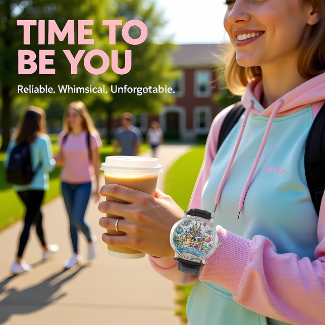 Enchanted Castle Time Stained Glass Fairytale Wall Watch (Creator Uploaded)