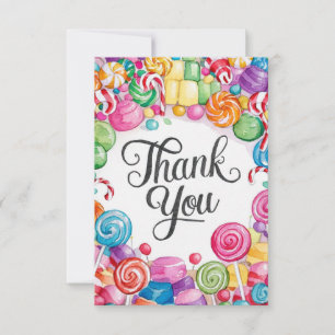 Enchanted Charming Candyland thank you card