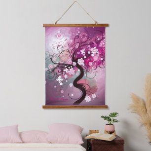 Enchanted Cherry Dance Hanging Tapestry