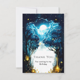 Enchanted Children's Woodland Birthday Thank You Card