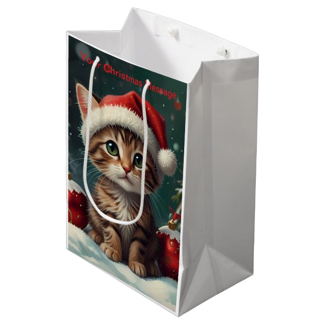 Enchanted Christmas Glow Medium Gift Bag (Front Angled)