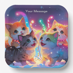 Enchanted Christmas Glow Paper Plate