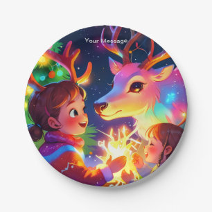 Enchanted Christmas Glow Paper Plate