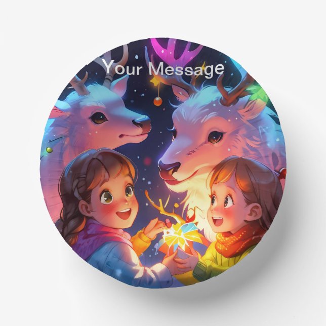 Enchanted Christmas Glow Paper Plate (Front)