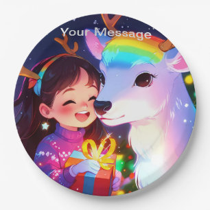 Enchanted Christmas Glow Paper Plate