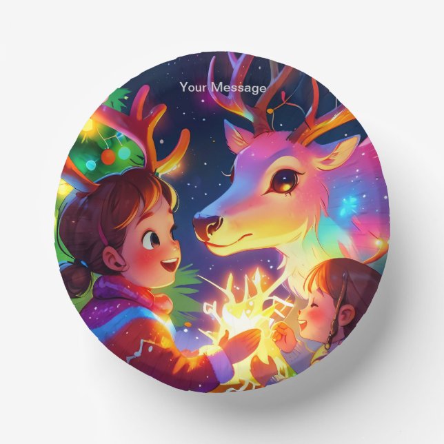 Enchanted Christmas Glow Paper Plate (Front)