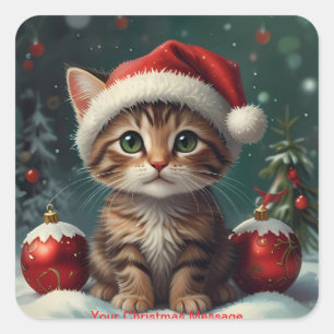 Enchanted Christmas Glow Square Sticker