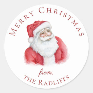 Enchanted Christmas Santa Personalised Sticker