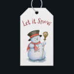 Enchanted Christmas Snowman Gift Tags<br><div class="desc">Painted Christmas Snowman,  "let it snow",  personalised gift tags. Designed to match our Enchanted Christmas Collection.</div>