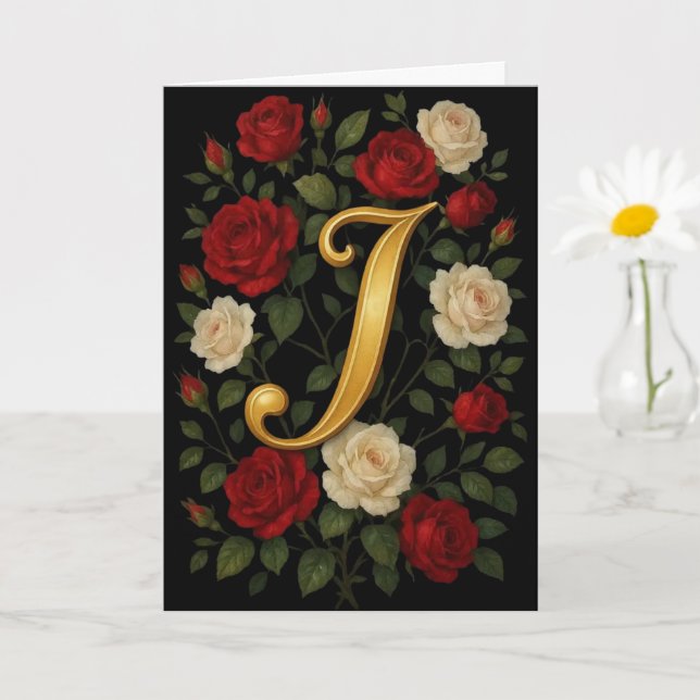  Enchanted Climbing Roses Initial “J”  Card (Small Plant)