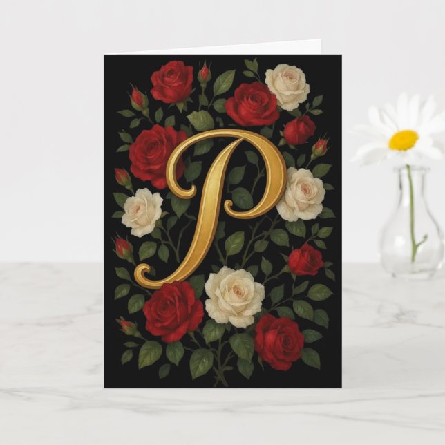  Enchanted Climbing Roses Initial “P”  Card (Small Plant)