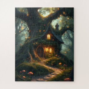 Enchanted Cottage Puzzle: A Magical Forest Jigsaw  Puzzle