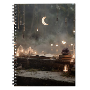 Enchanted Crescent Crystal Notebook