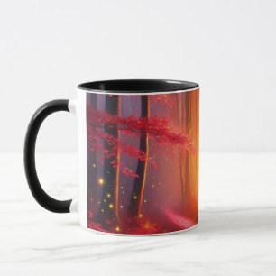 Enchanted Crossroads – Vibrant Autumn Forest Art P Mug
