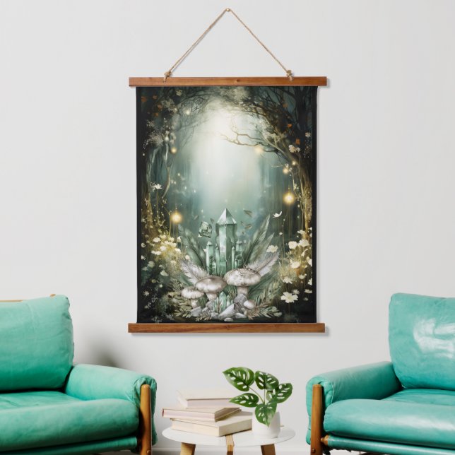 Enchanted Crystal Forest  Hanging Tapestry (Living Room)