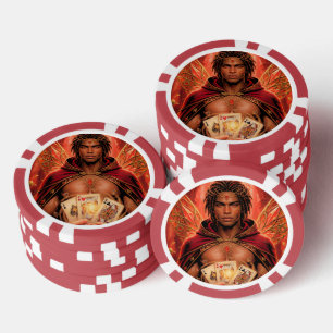 Enchanted Deck Muse Male in Red Poker Chips
