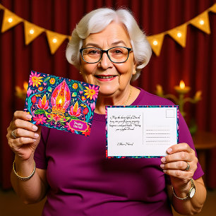 Enchanted Diwali Gardens Postcard