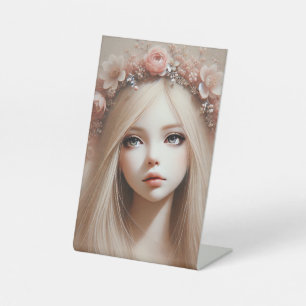 "Enchanted Dolls: Guardians of Dreams and Precious Pedestal Sign