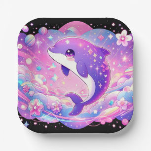 Enchanted Dolphin Baby Shower Paper Plate