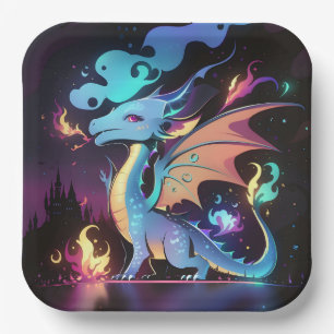 Enchanted Dragon Fire Paper Plate
