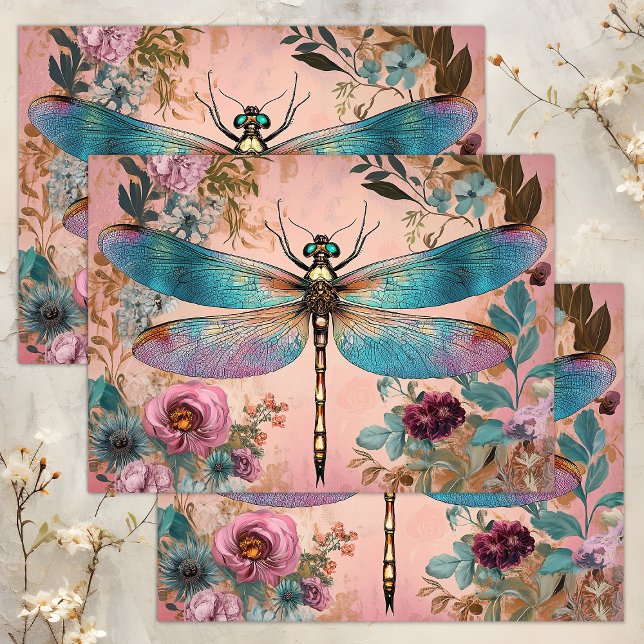 ENCHANTED DRAGONFLY DECOUPAGE TISSUE PAPER (ENCHANTED DRAGONFLY DECOUPAGE TISSUE PAPER)