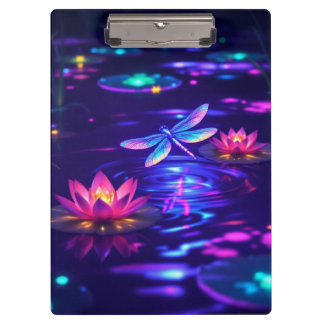 Enchanted Dragonfly Glow Clipboard | Bioluminescen