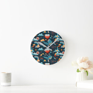 Enchanted Dreams Round Clock
