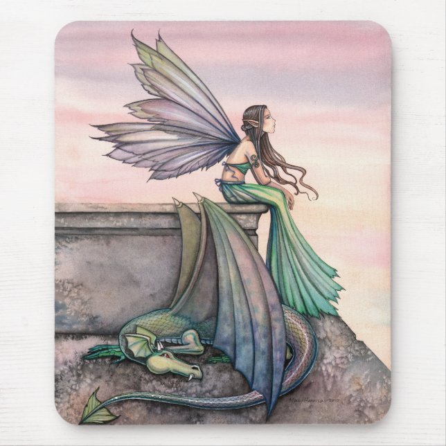 Enchanted Dusk Fairy Dragon Mousepad (Front)