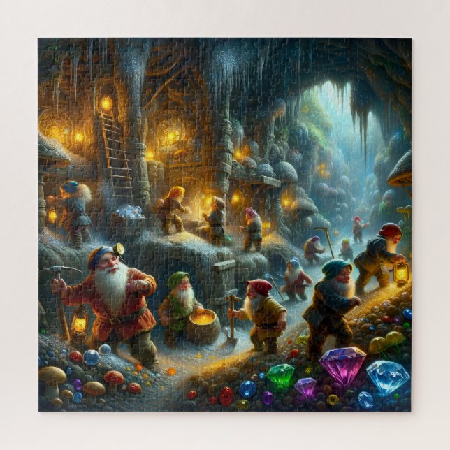 Enchanted Dwarven Gem Mine Jigsaw Puzzle (Vertical)