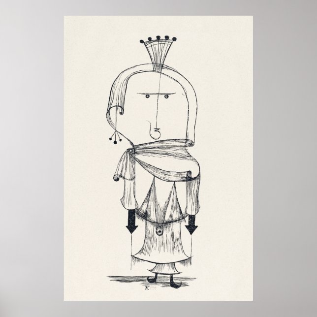 Enchanted Elegance: Paul Klee's Witch Redefined Poster (Front)